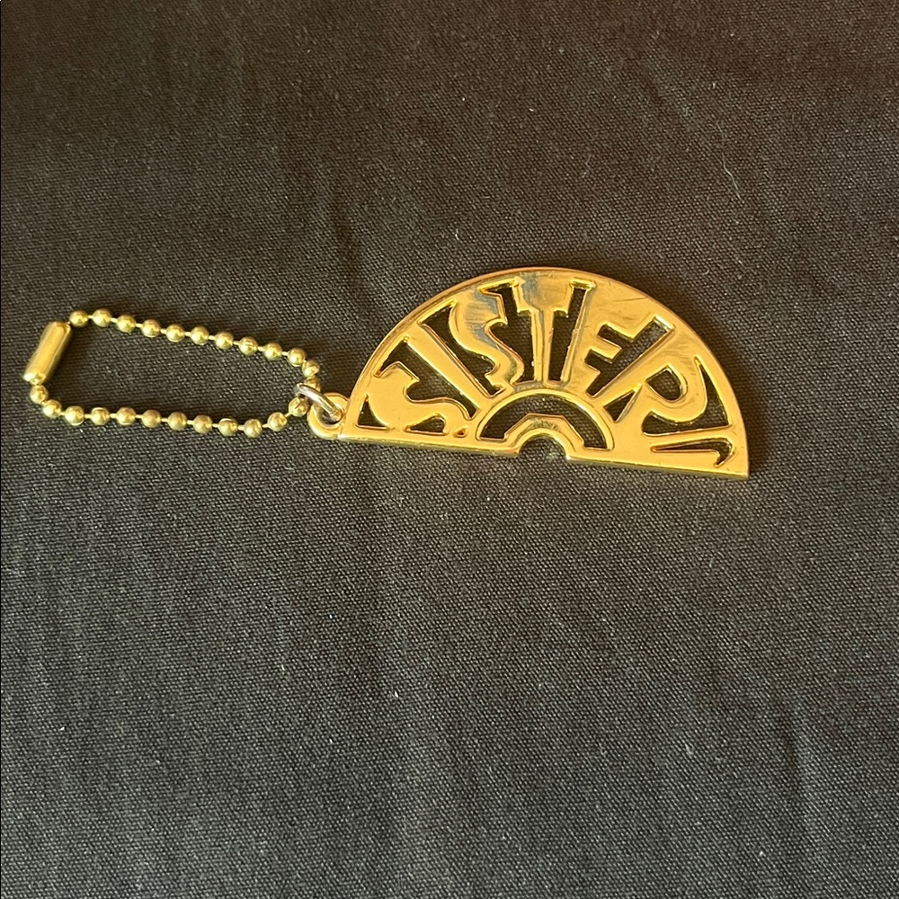 Sister Gold Tone Keychain Used